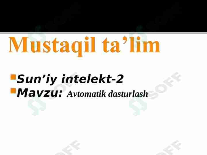 Avtomatik dasturlash
