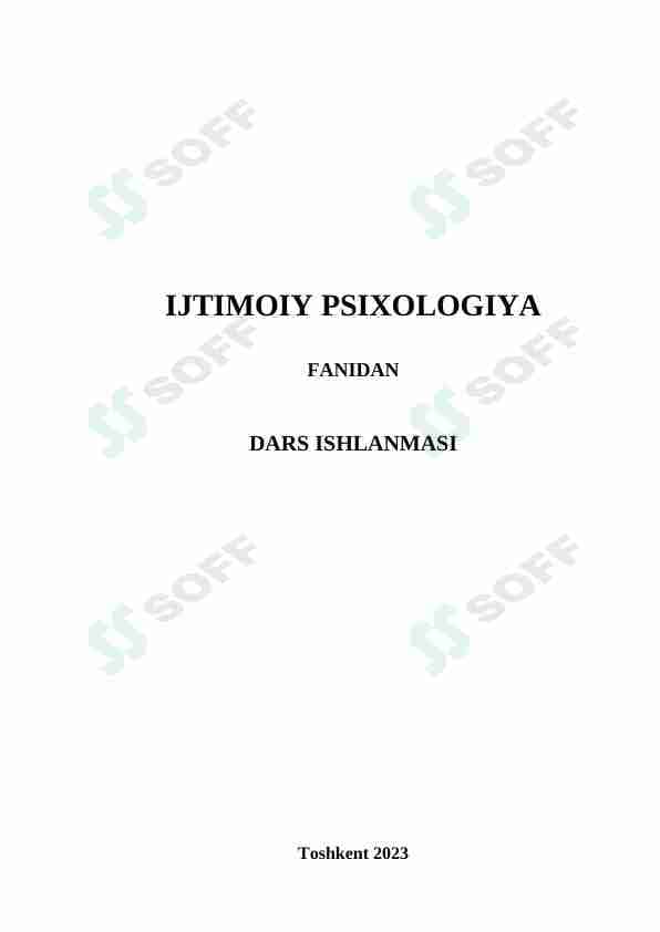 Ijtimoiy psixologiya fan sifatida