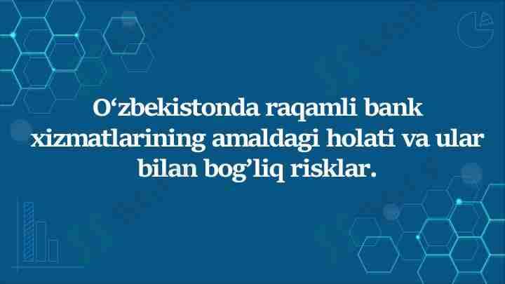 O'zbekistonda raqamli bank xizmatlarining amaldagi holati va ular bilan bog'liq risklar