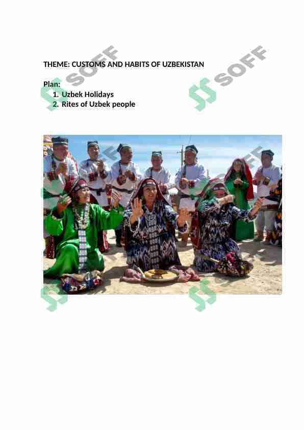 customs and habits of uzbekistan