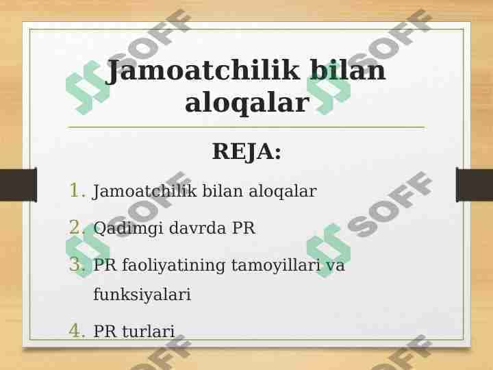 Jamoatchilik bilan aloqalar
