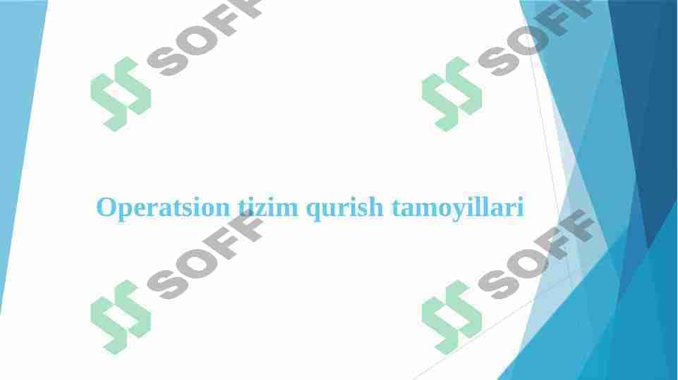 Operatsion tizim qurish tamoyillari