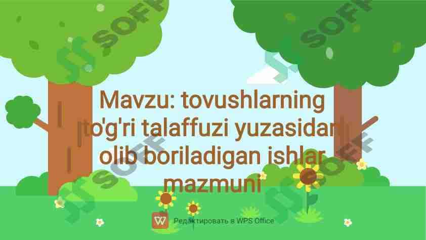 Tovushlarning toʻgʻri talaffuzi