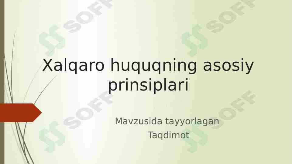 Xalqaro huquq prinsiplari