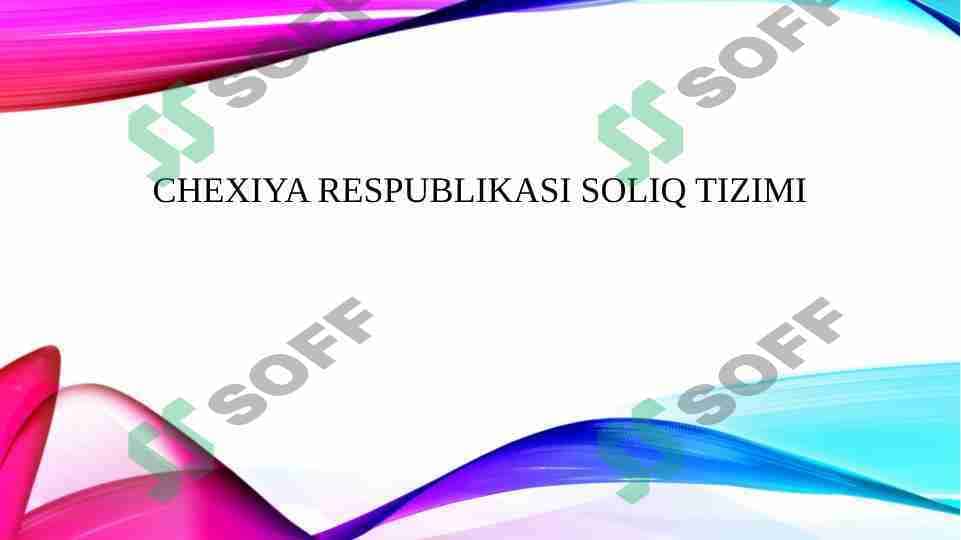 Chexiya respublikasi soliq tizimi