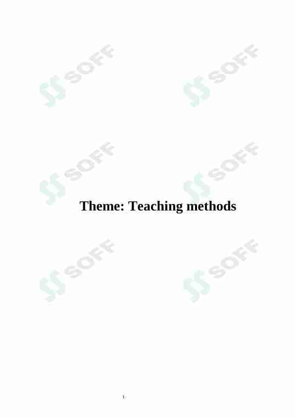 Teaching methods