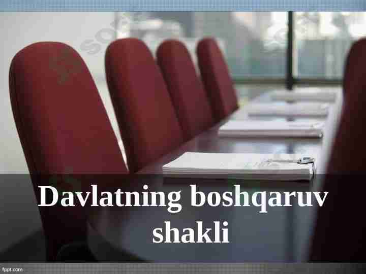 Davlatning boshqaruv shakli