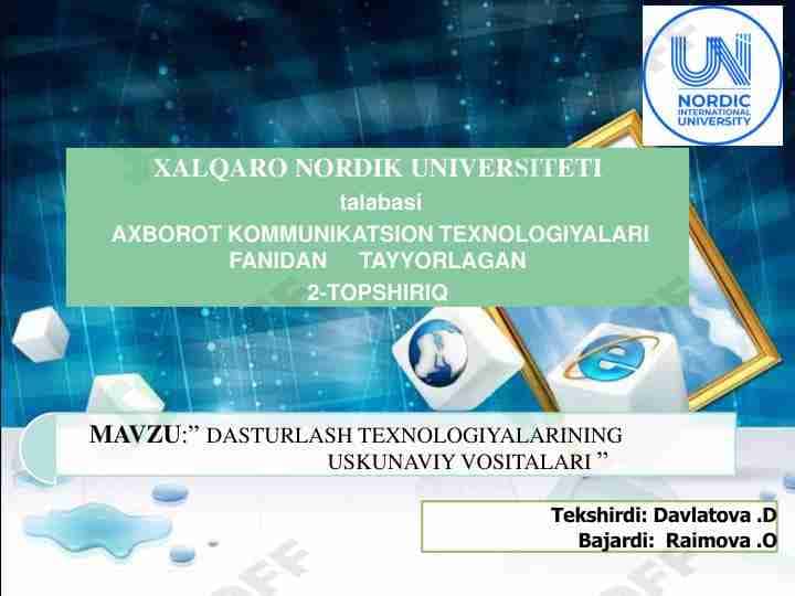 dasturlash texnologiyalari