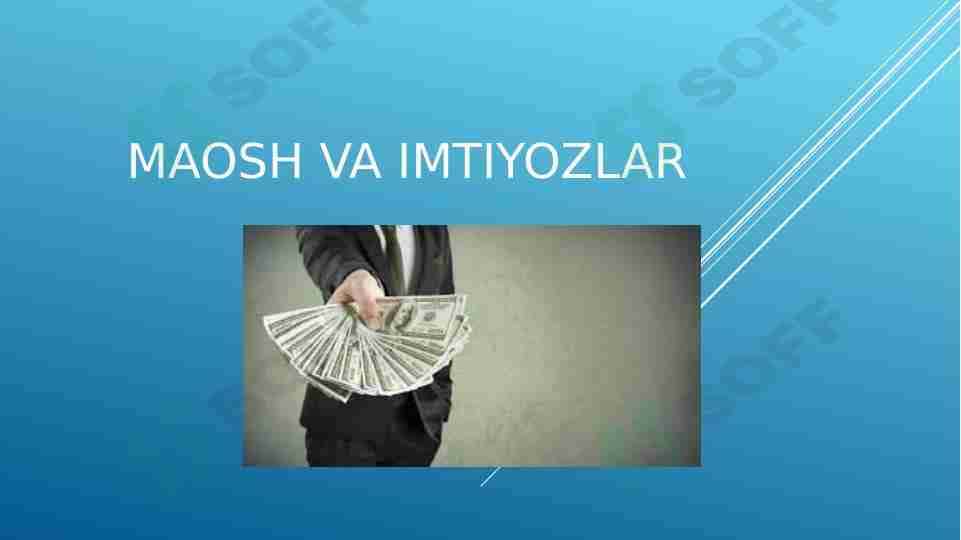 Maosh va imtiyozlar
