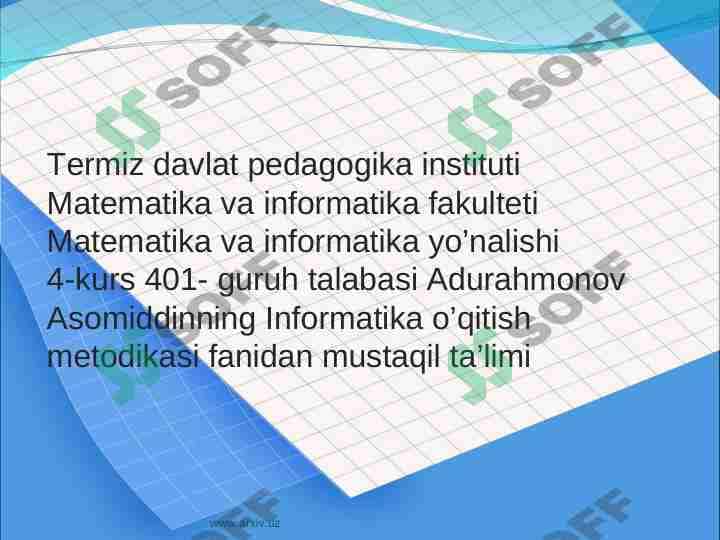 Operatsion tizimlar