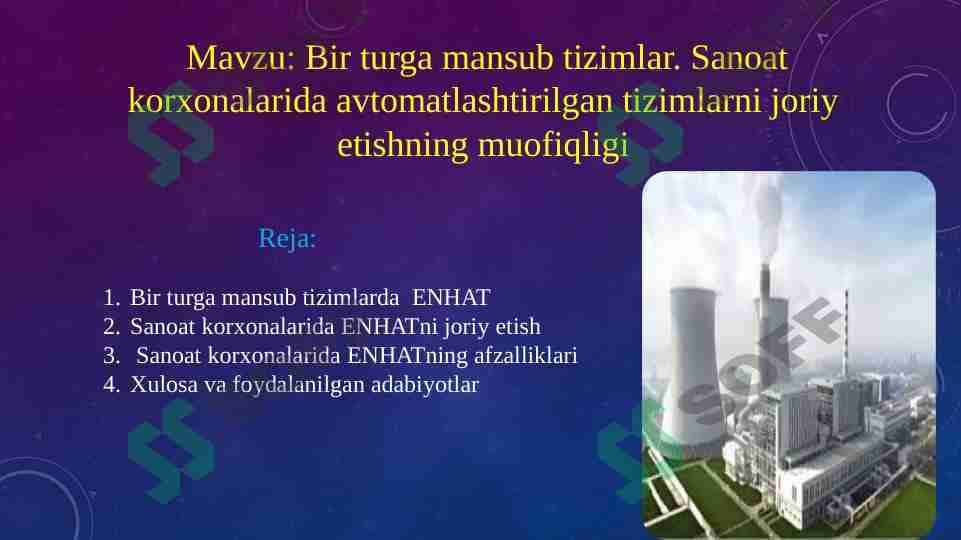 Bir turga mansub tizimlarda ENHAT ASKUE