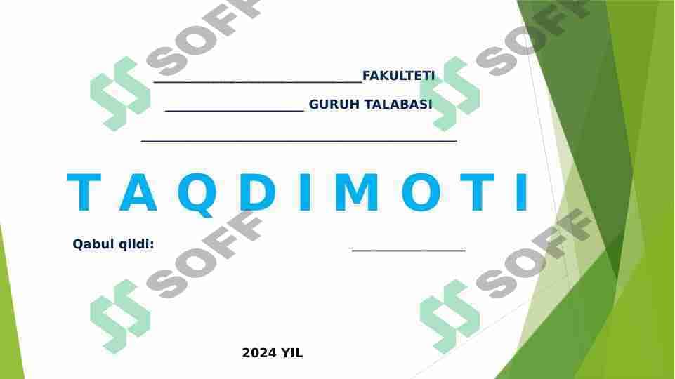 Yengil beton olish tarmog’ining asosiy yo’nalishlari