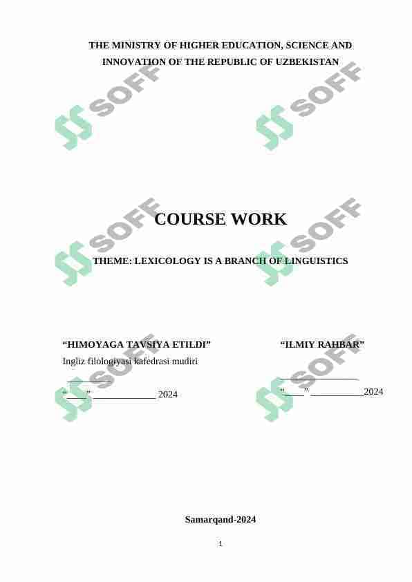 Course work