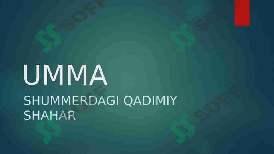 UMMA - SHUMMERDAGI QADIMIY SHAHAR