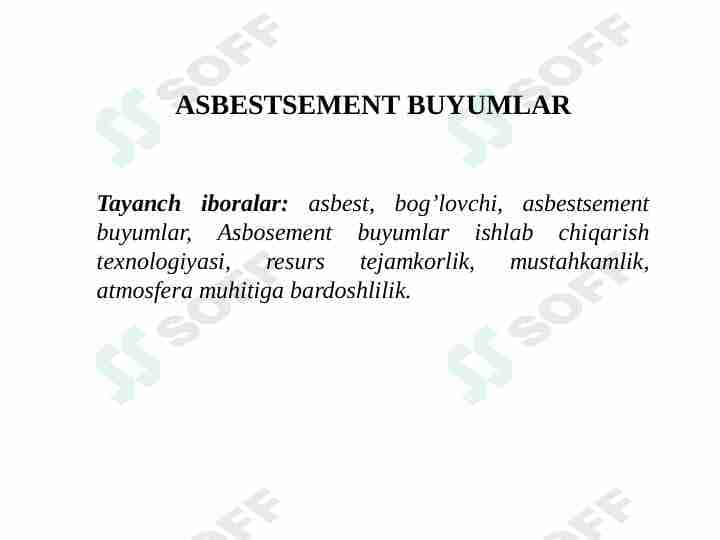 ASBESTSEMENT buyumlar