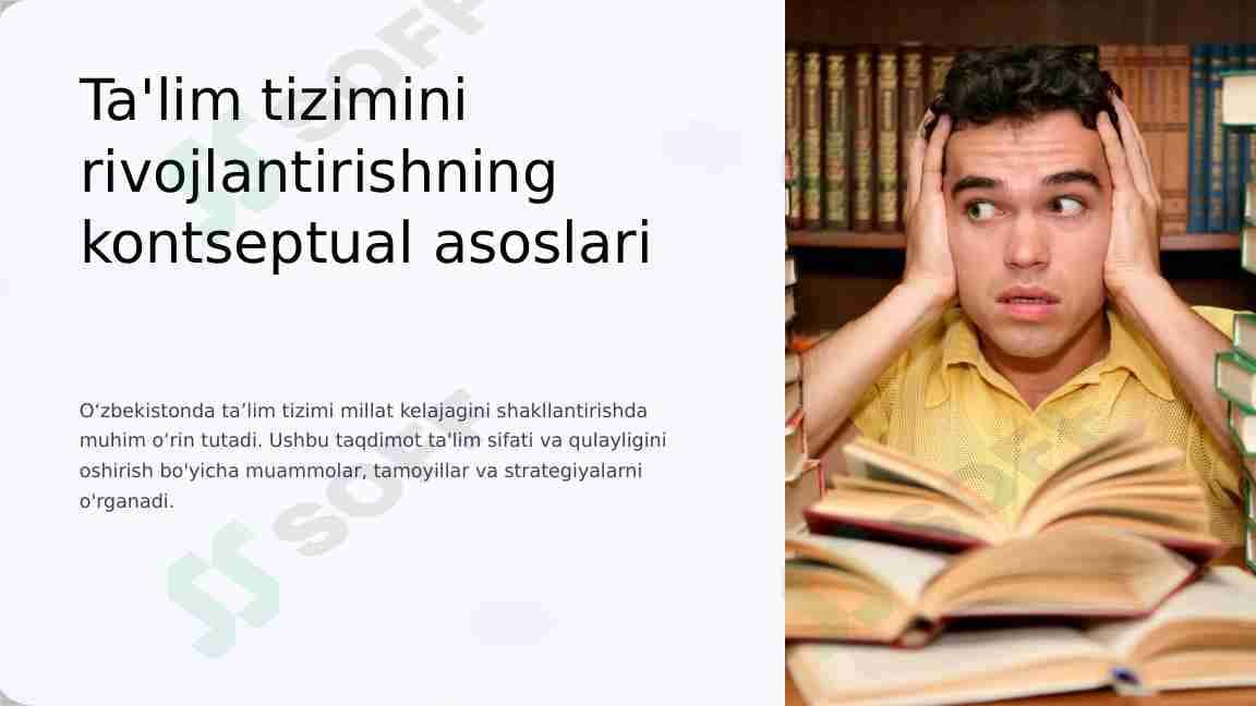 ta'lim tizimini rivojlantirishning  kontseptual asoslari