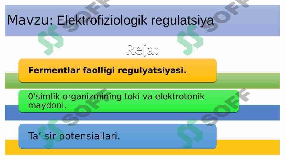 Elektrofiziologik regulatsiya