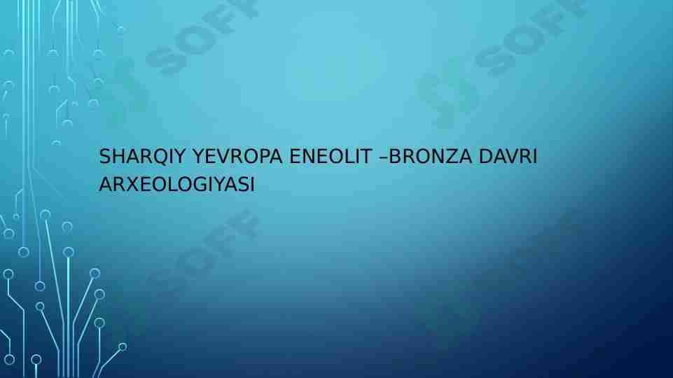 Sharqiy Yevropa eneolit –Bronza davri arxeologiyasi  bo'tay madaniyati