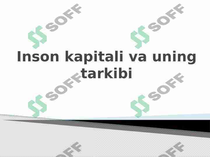 Inson kapitali va uning tarkibi