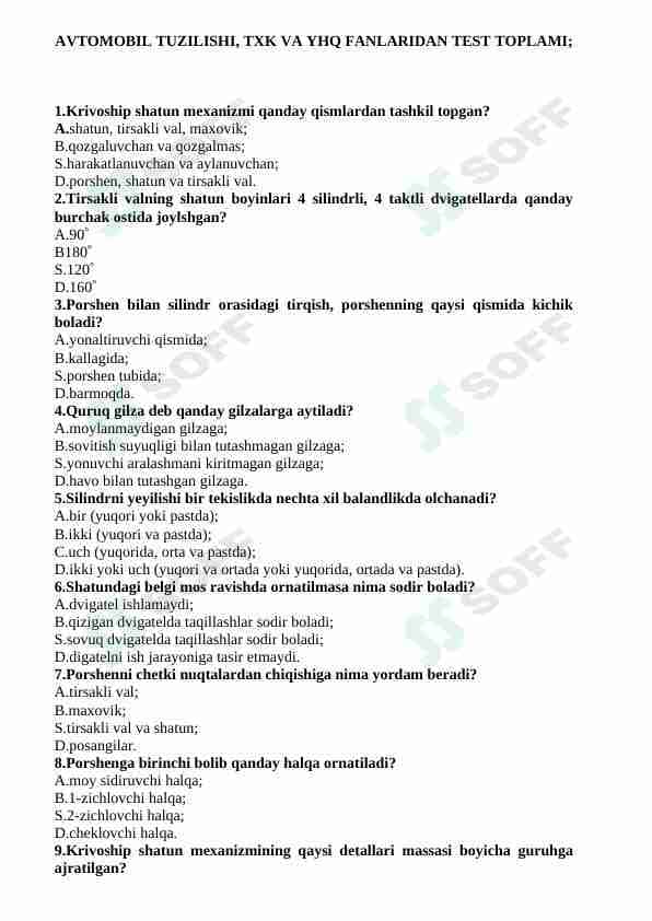 Avtomobil va yo'l harakati qoidalari