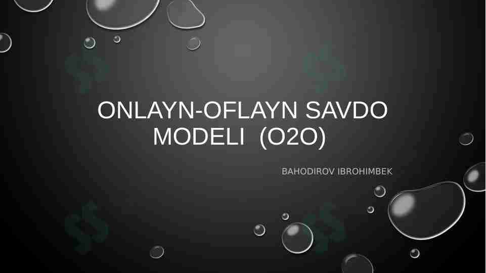 Onlayn-oflayn savdo modeli (O2O)
