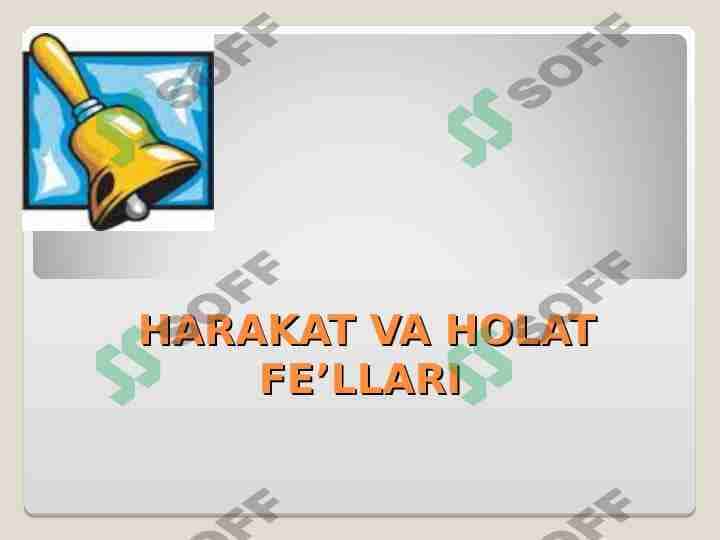 Harakat va holat fe'llari