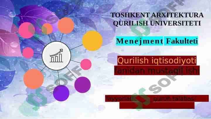 Qurilishni loyihalashtirishning maqsadi va vazifalari.