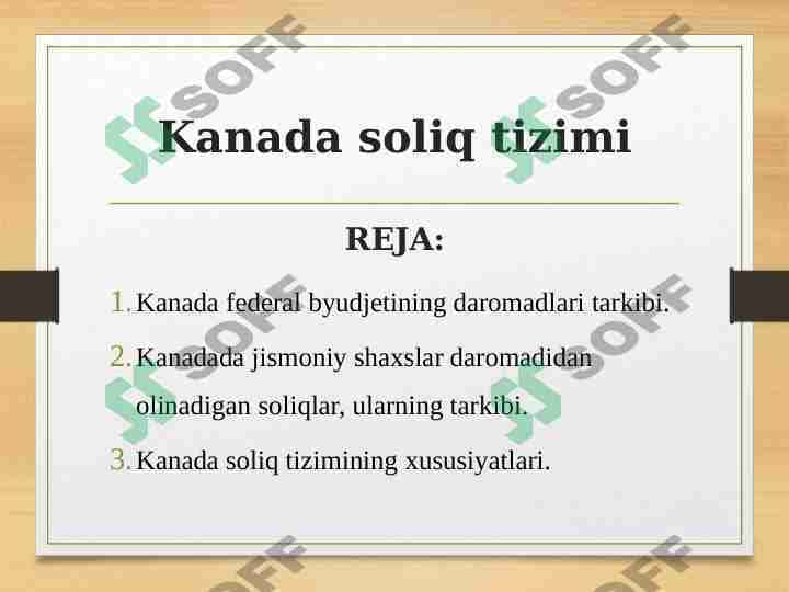 Kanada soliq tizimi