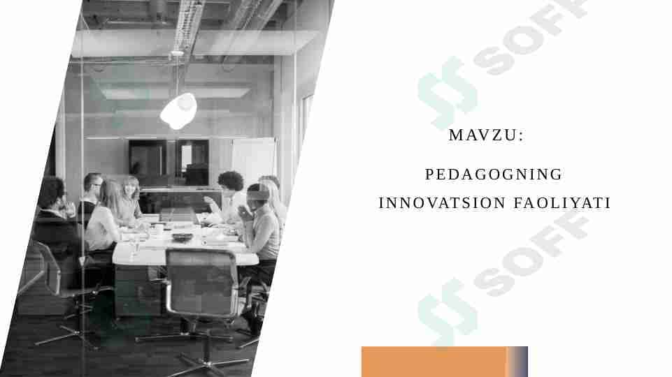 Pedagogning innovatsion faoliyati