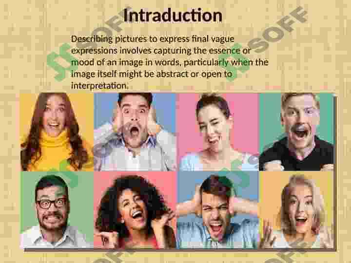 Describing pictures to express final vague expressions