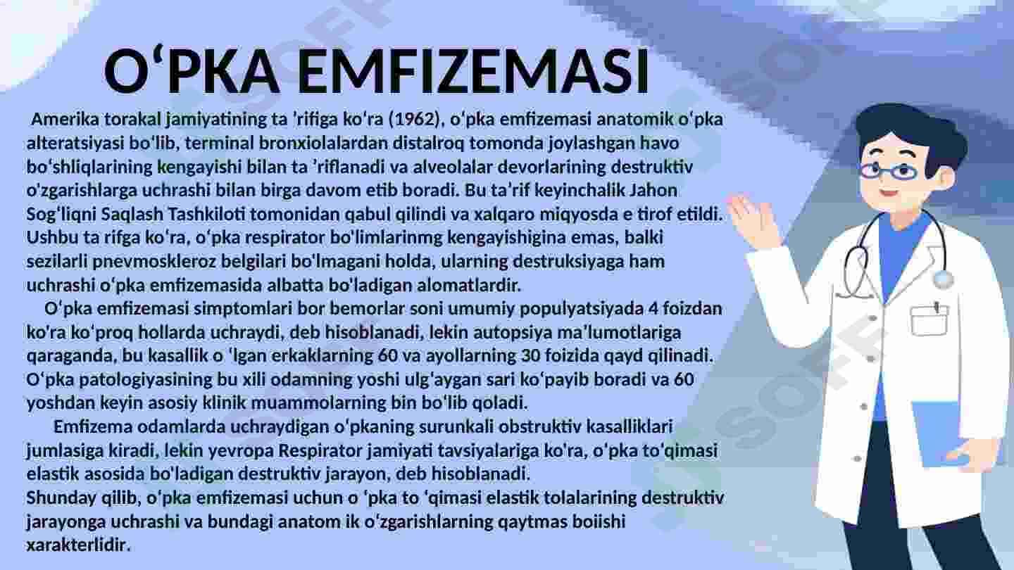 o'pka emfizemasi