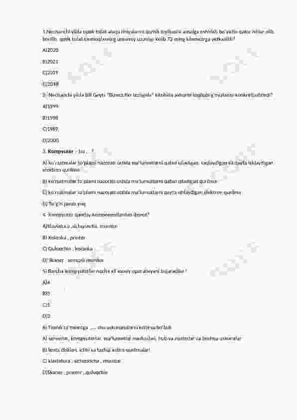 Iqtisodiyotda_axborot_kommunikasiya_texnologiyalari_va_tizimlari mavzusidagi 300 test