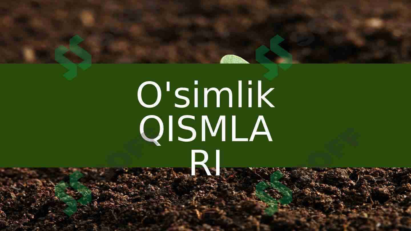 O'simlik qisimlar
