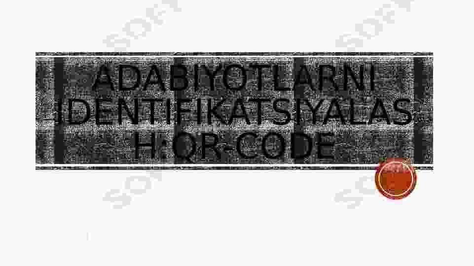 Adabiyotlarni identifikatsiyalash:QR-code