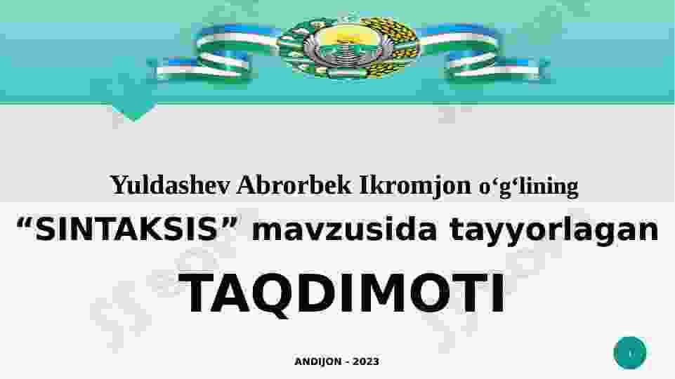 Sintaksis