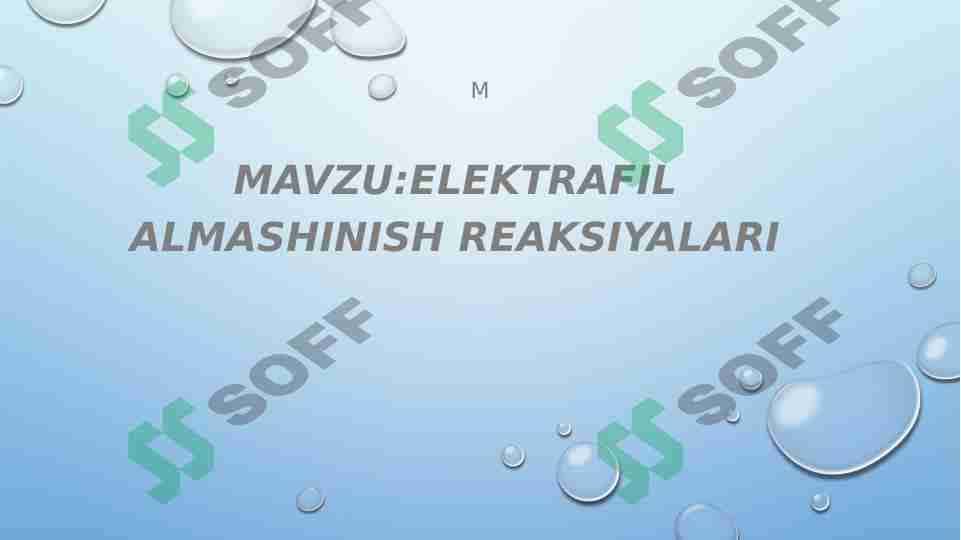 Elektrafil almashinish reaksiyalari