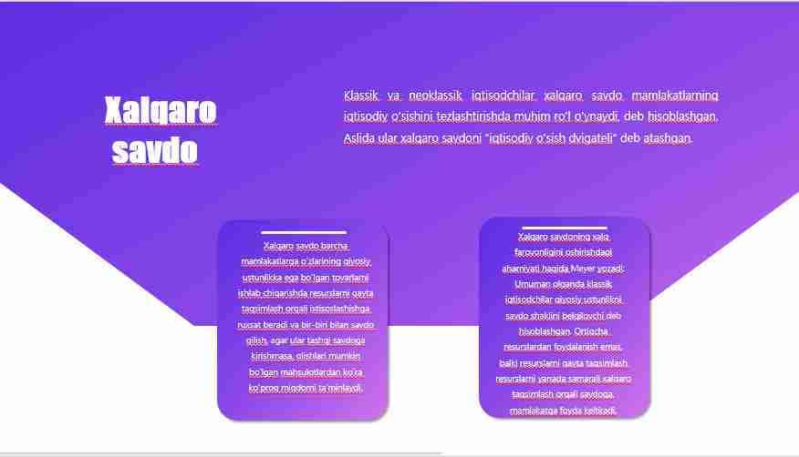 Xalqaro savdo va iqtisodiy o'sish