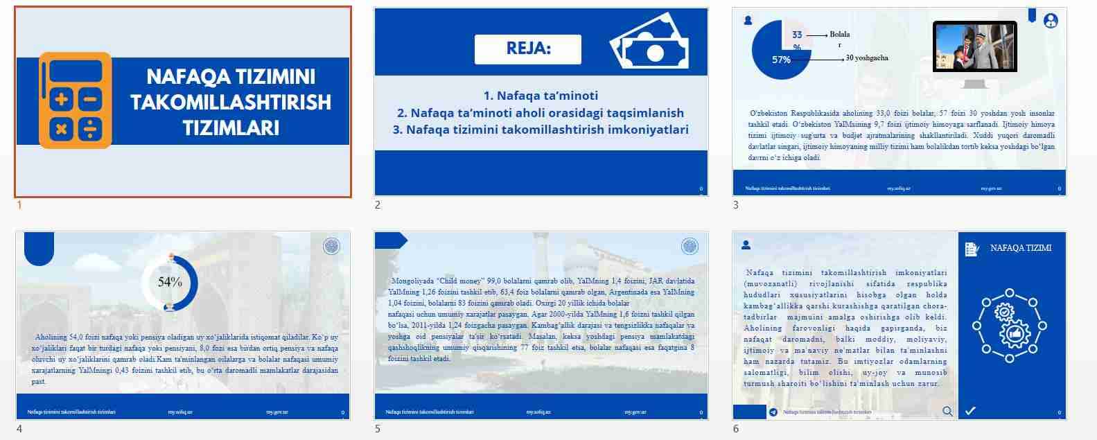 NAFAQA TIZIMINI TAKOMILLASHTIRISH TIZIMLARI