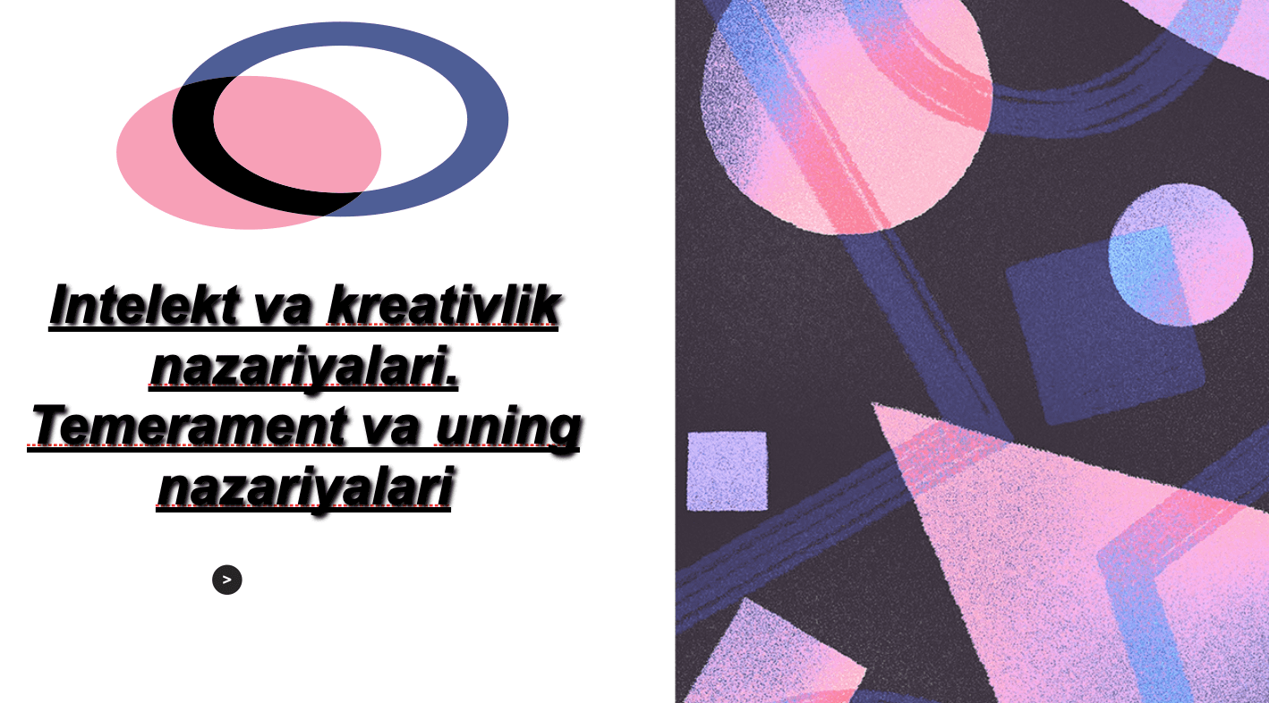 Intellekt va kreativlik nazariyalari. Temerament va uning nazariyalari
