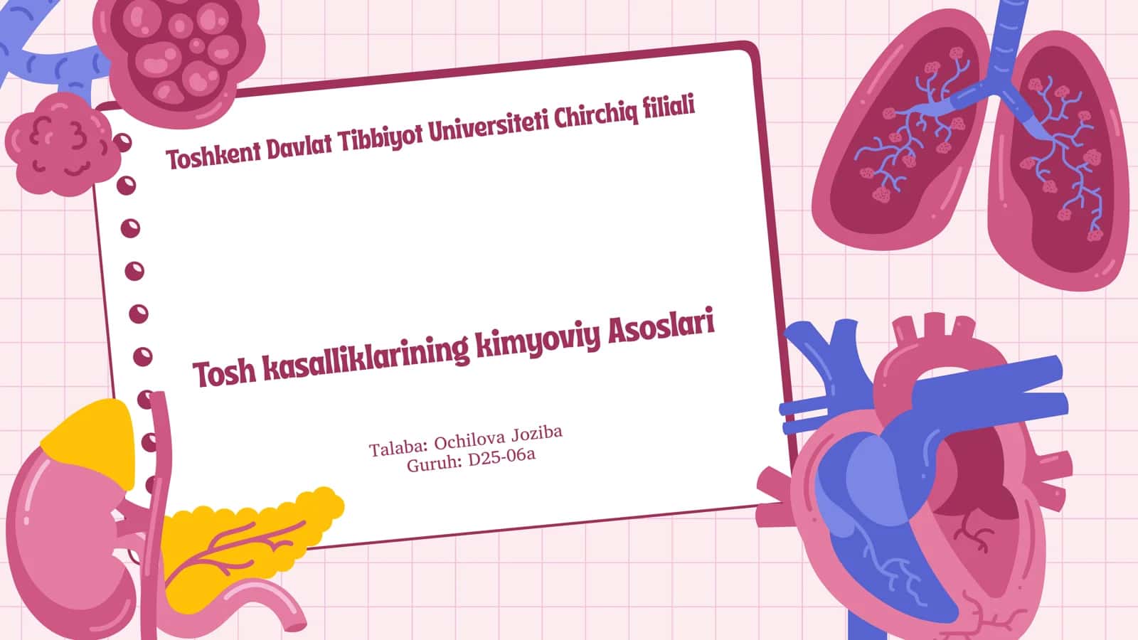Toshkent Davlat Tibbiyot Universiteti Chirchiq filiali