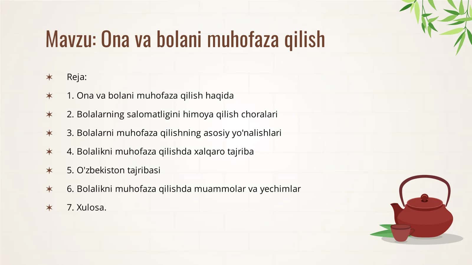 Ona va bolani muhofaza qilish