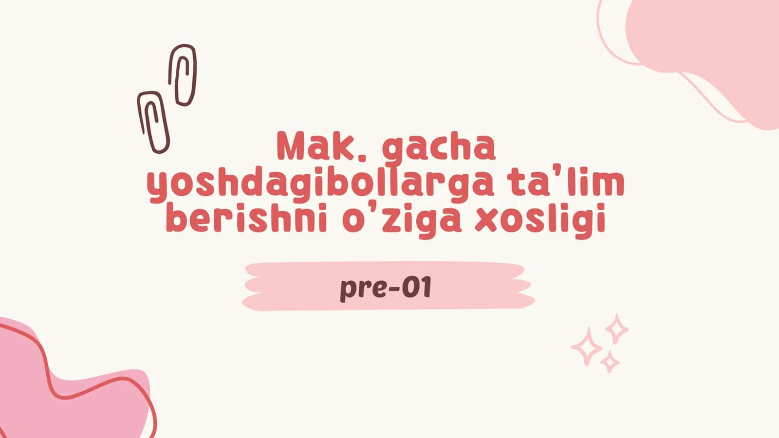 Mak. gacha yoshdagibollarga ta’lim berishni o’ziga xosligi