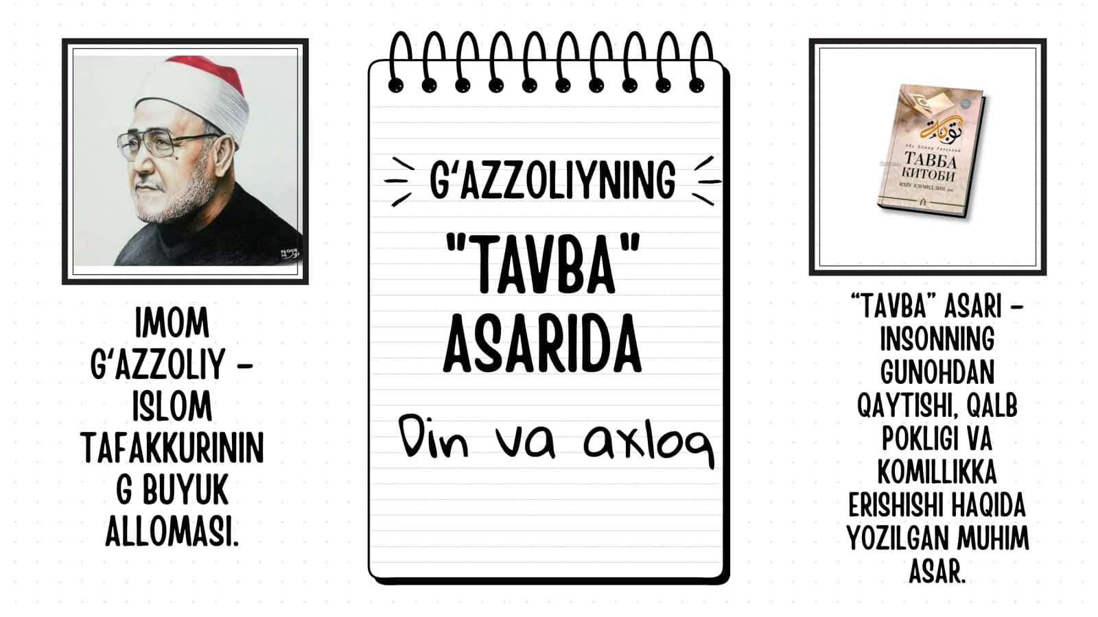 Gʻazzoliyning Tavba asarida din va axloq