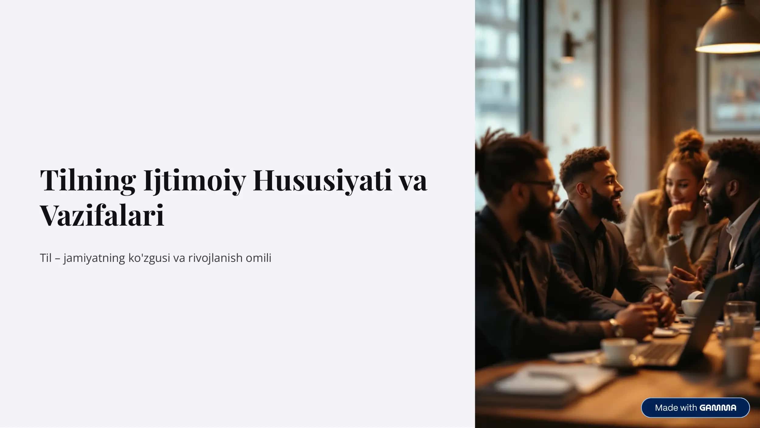 Tilning Ijtimoiy Hususiyati va Vazifalari