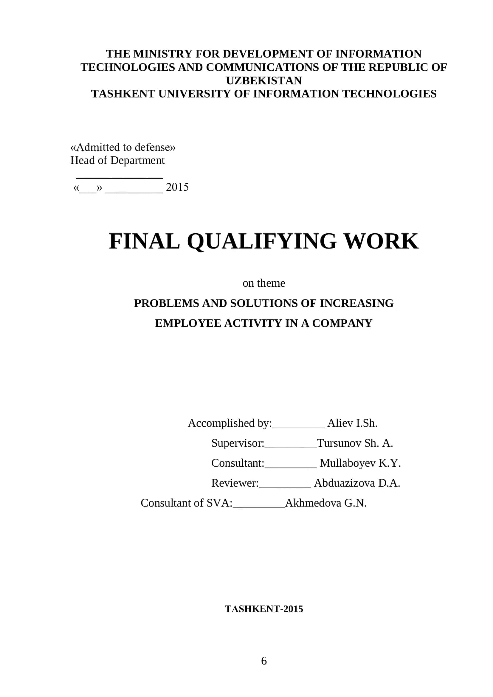 Problems and Solutions of Increasing Employee Activity in a Company