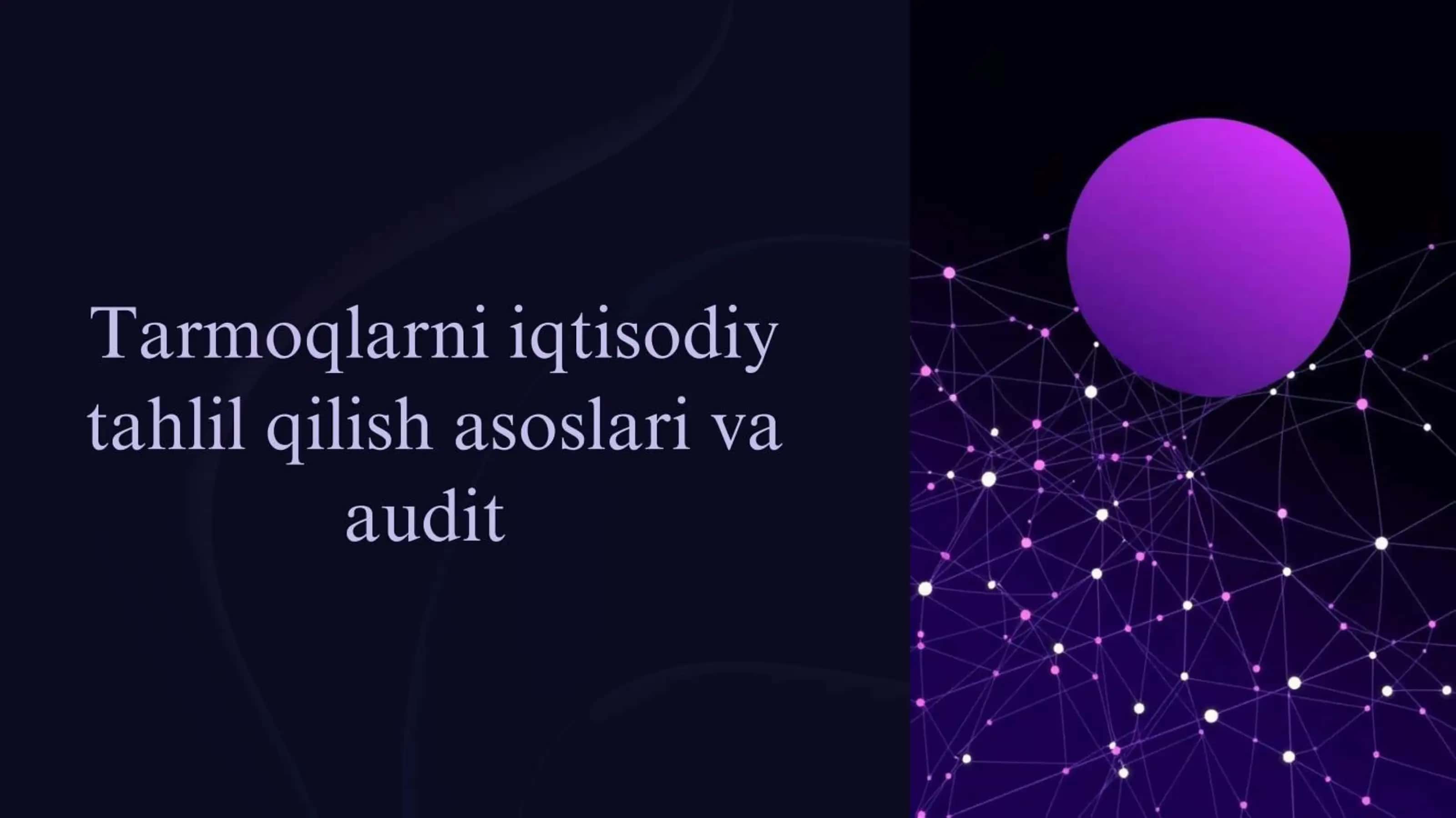 tarmoqlarda iqtisodiy tahlil