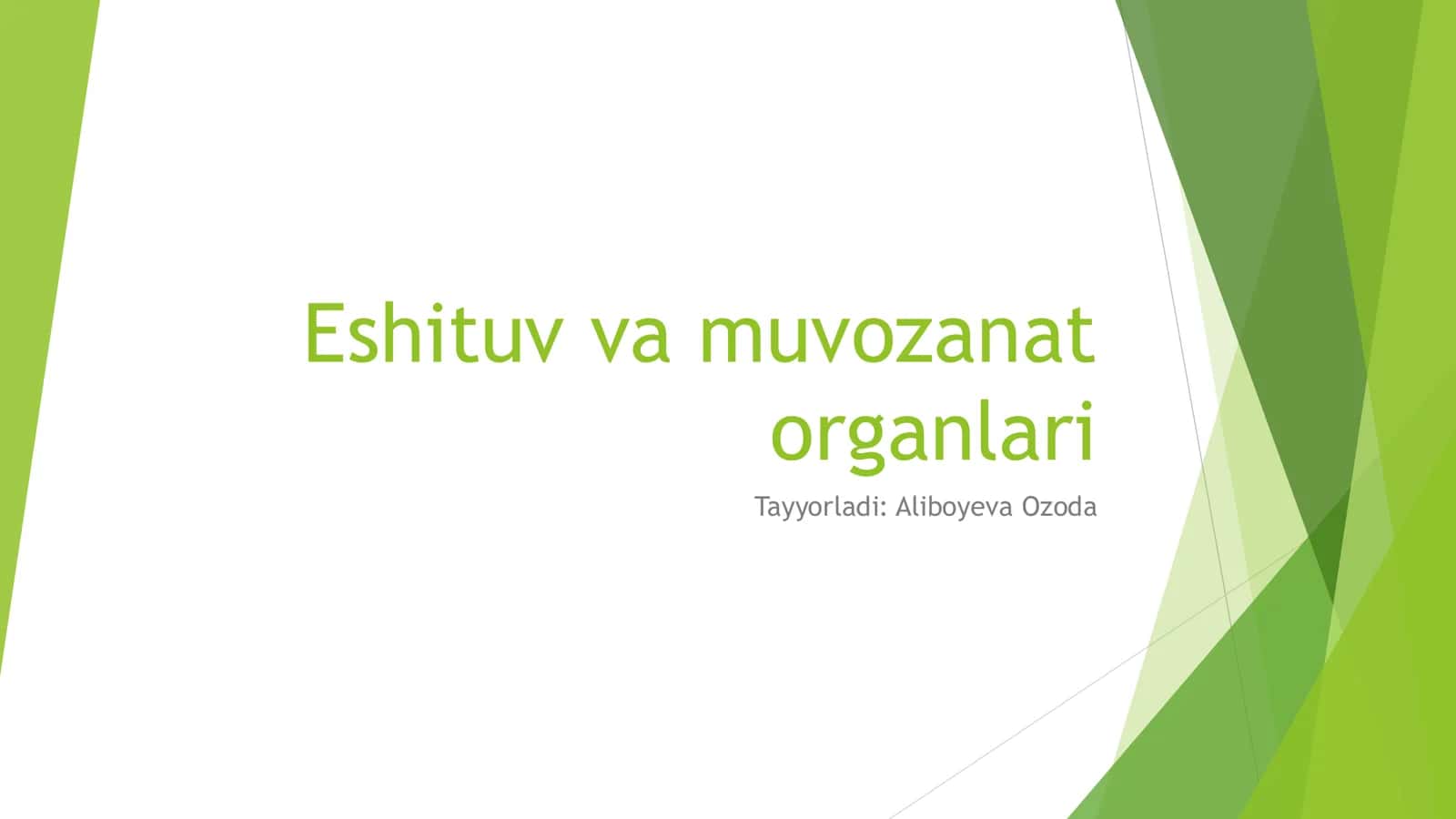 Eshituv va muvozanat organlari
