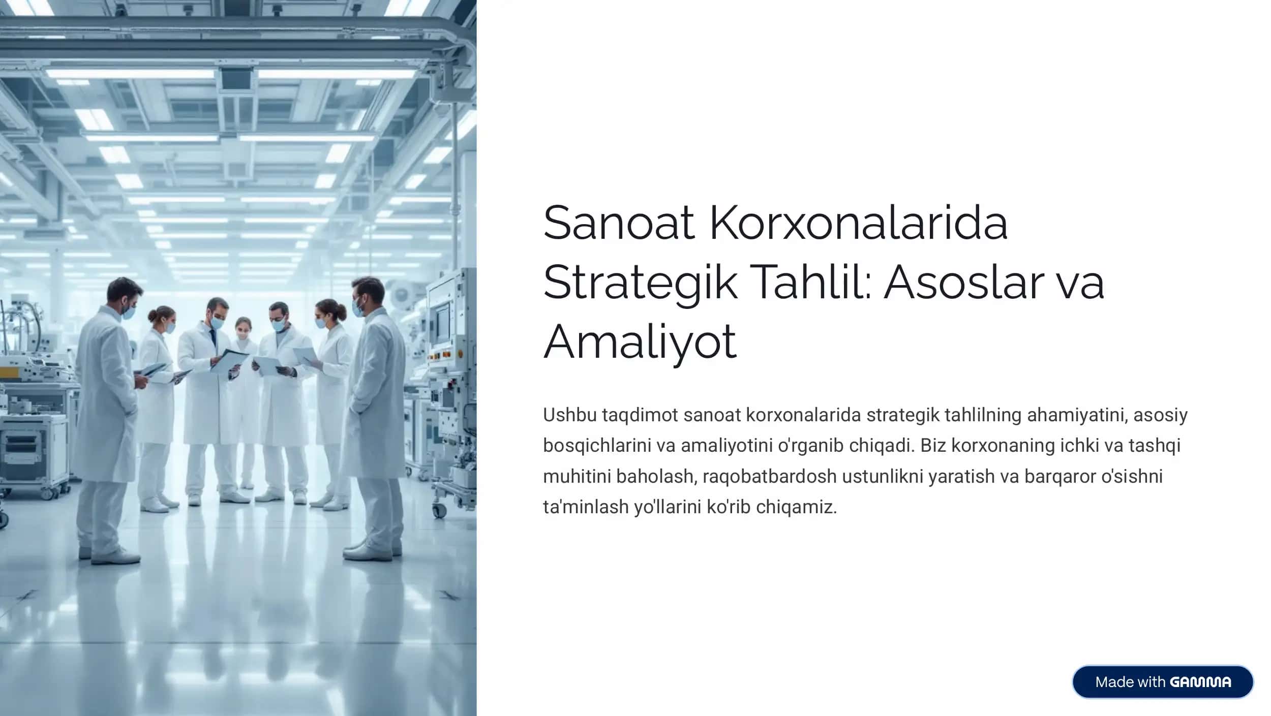 Strategik Tahlil: Asoslar va Amaliyot