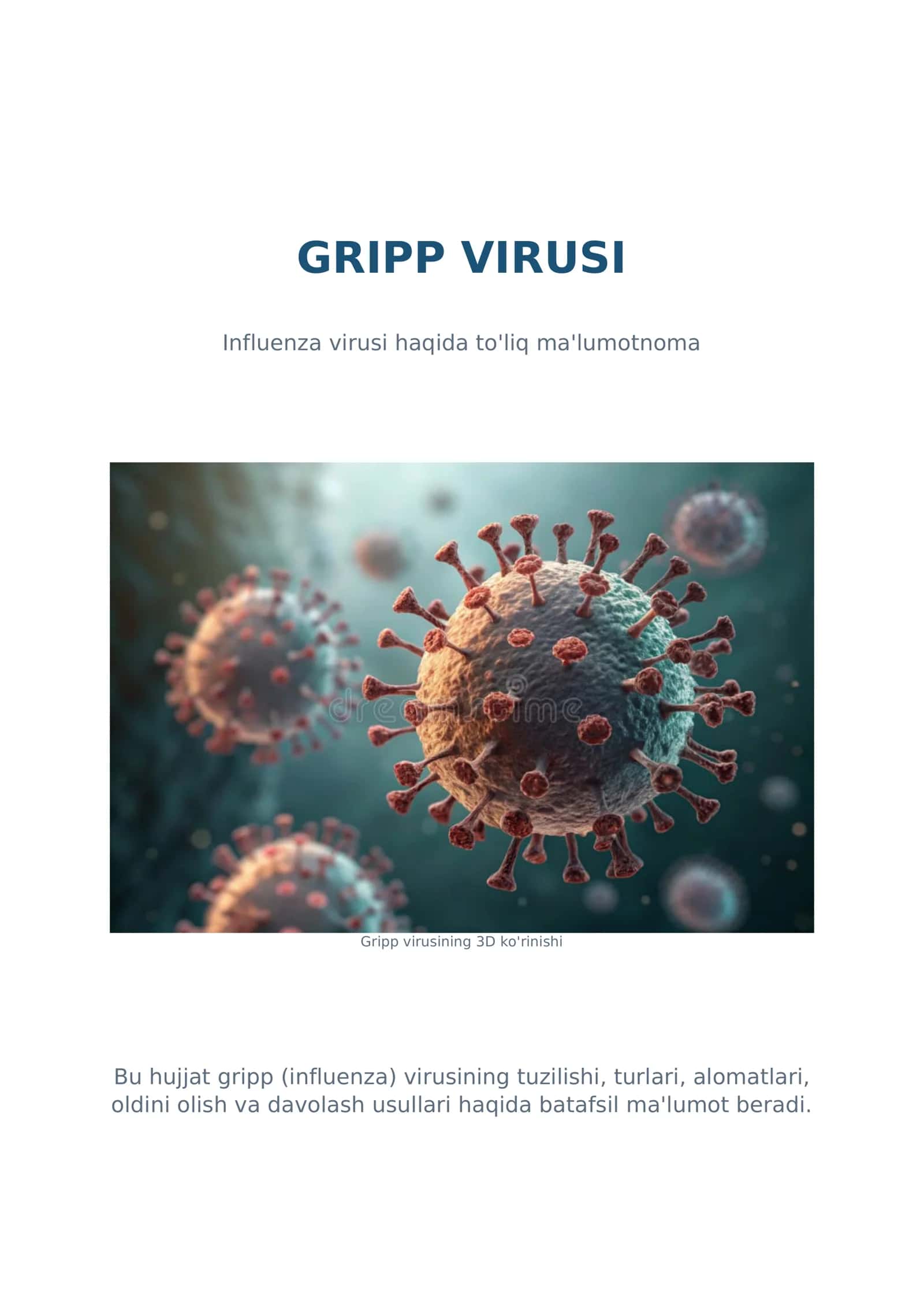 Grip virusi haqida faktlar