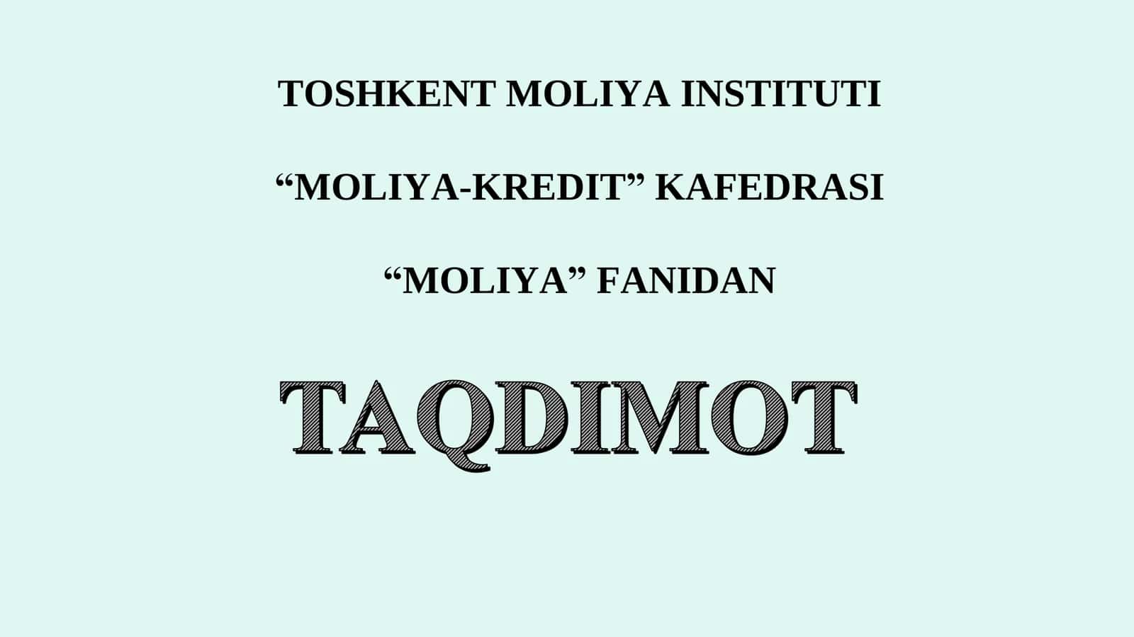 Moliyaviy siyosat